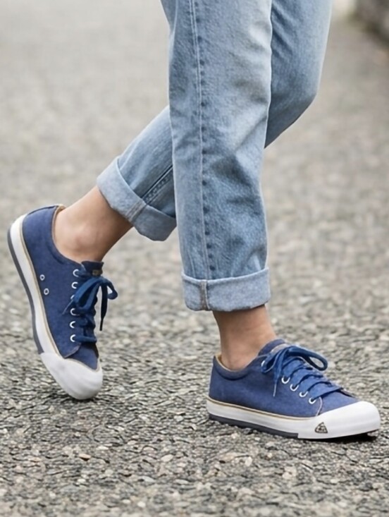 Keen Shoes - KEEN Women's Coronado Blue Canvas Casual Sneaker, Size US 8